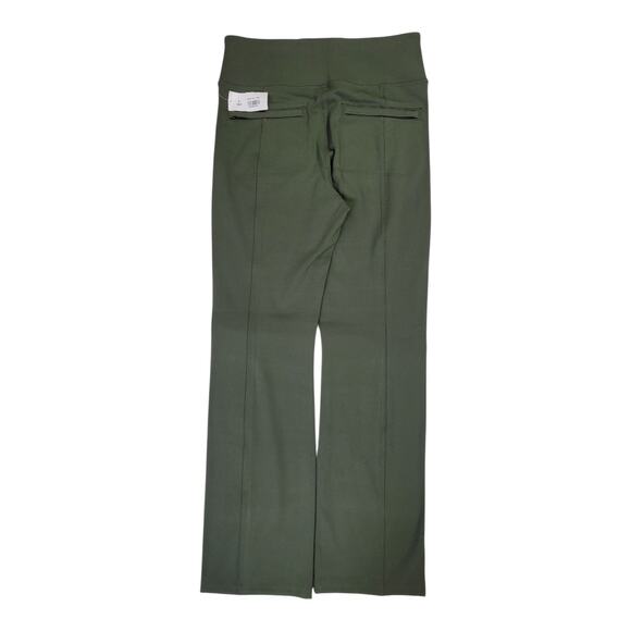 Athleta Delancey Straight Leg Flat Front Pants‎ Green Women's Size Medium NWT - Picture 4 of 14